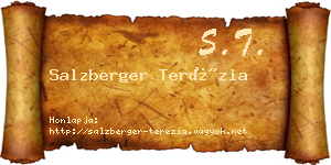 Salzberger Terézia névjegykártya
